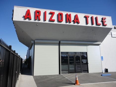 Arizona Tile storefront with closed doors