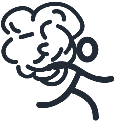 Stick figure with cloud face