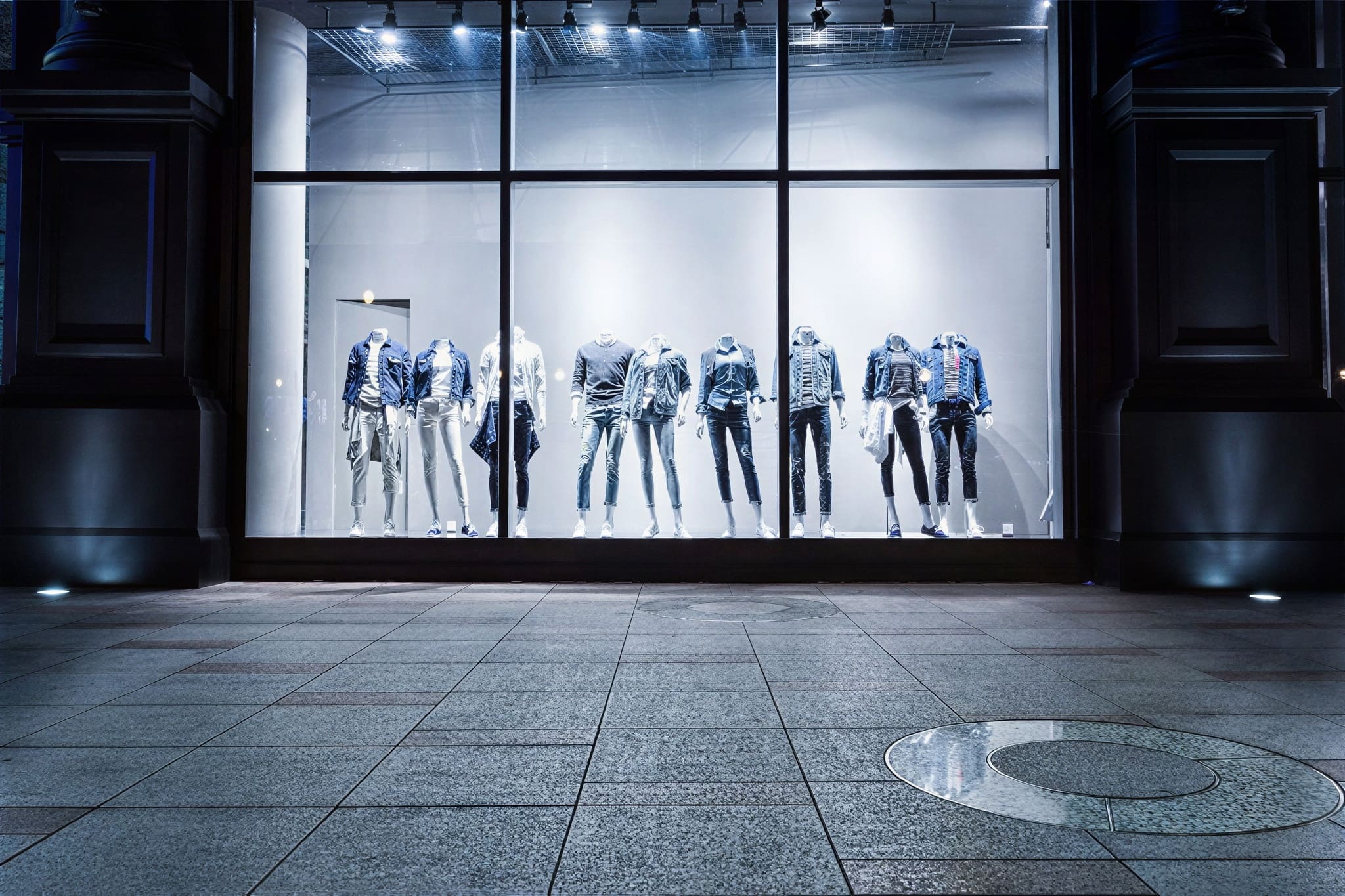 Fashion display with mannequins