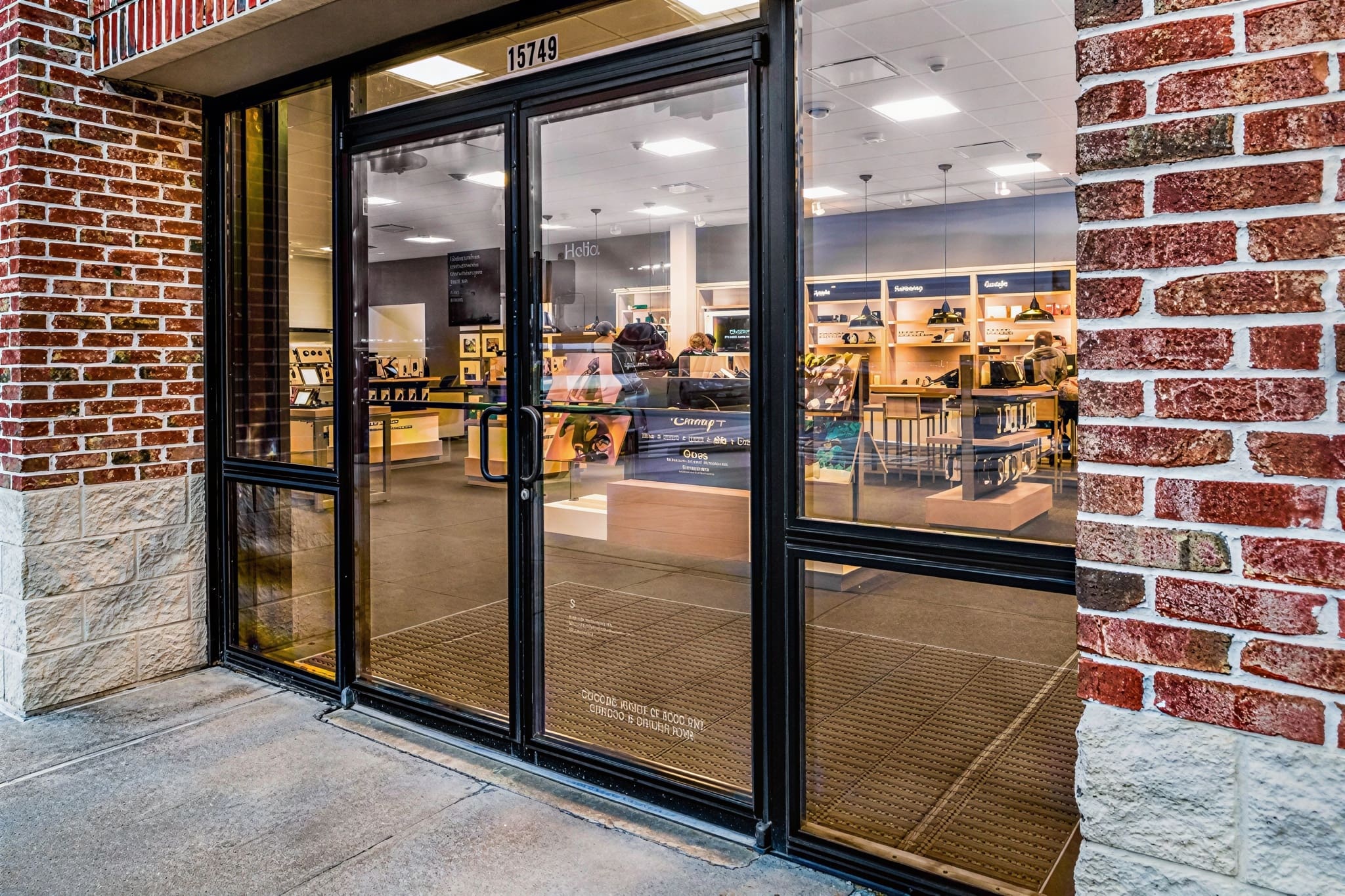 Storefront with visible interior displays